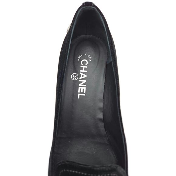 Chanel Velvet Lion Loafers Black Coco EU Size 40 US Size 10 with Box 2 Dust Bags - Picture 14 of 16